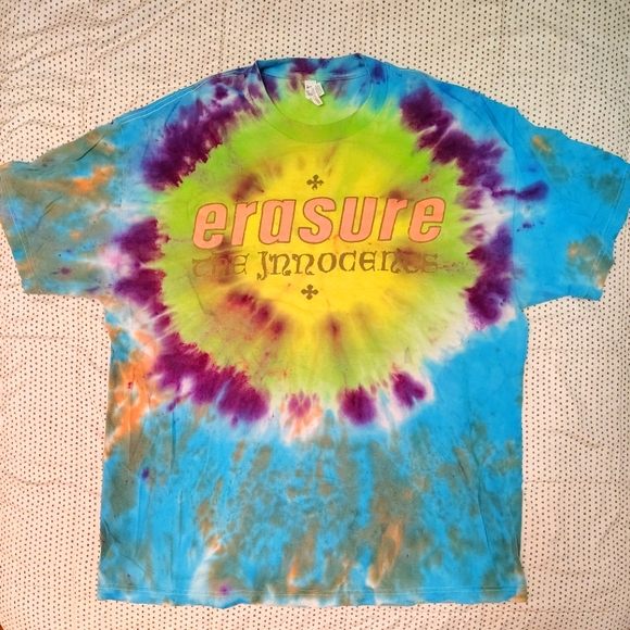Erasure Yahoo The Innocents LP Queer Gay New Wave Band Shirt Tie Dye Pride - Picture 1 of 4